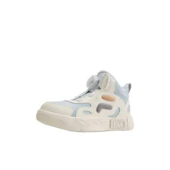 FILA KIDS Slip Resistant Anti Kick Mid Top Kids Lifestyle Shoes White Children Aged 3 7 Years Old