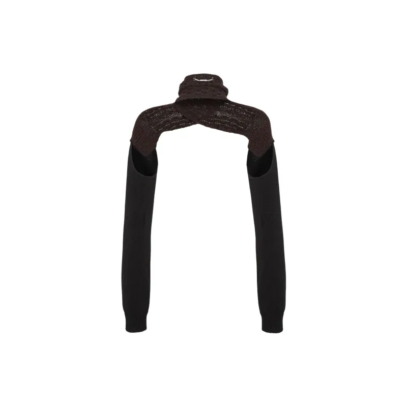 FENDI High Collar Wrapped Over Shrug-1