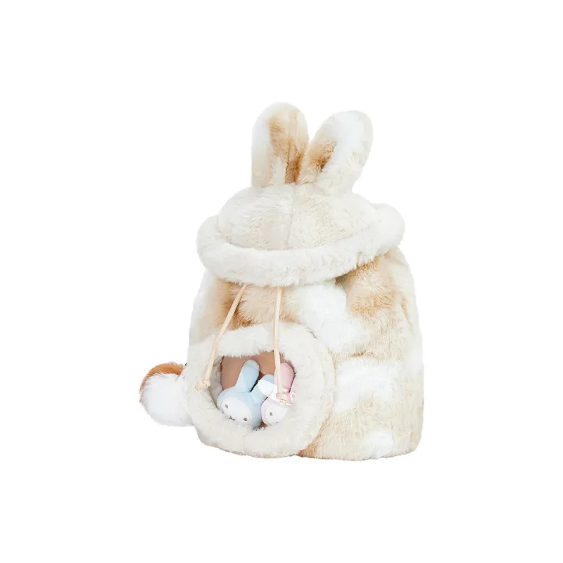 Miffy Faux Fur Backpack Small Size Women's Multicolor/Khaki-10