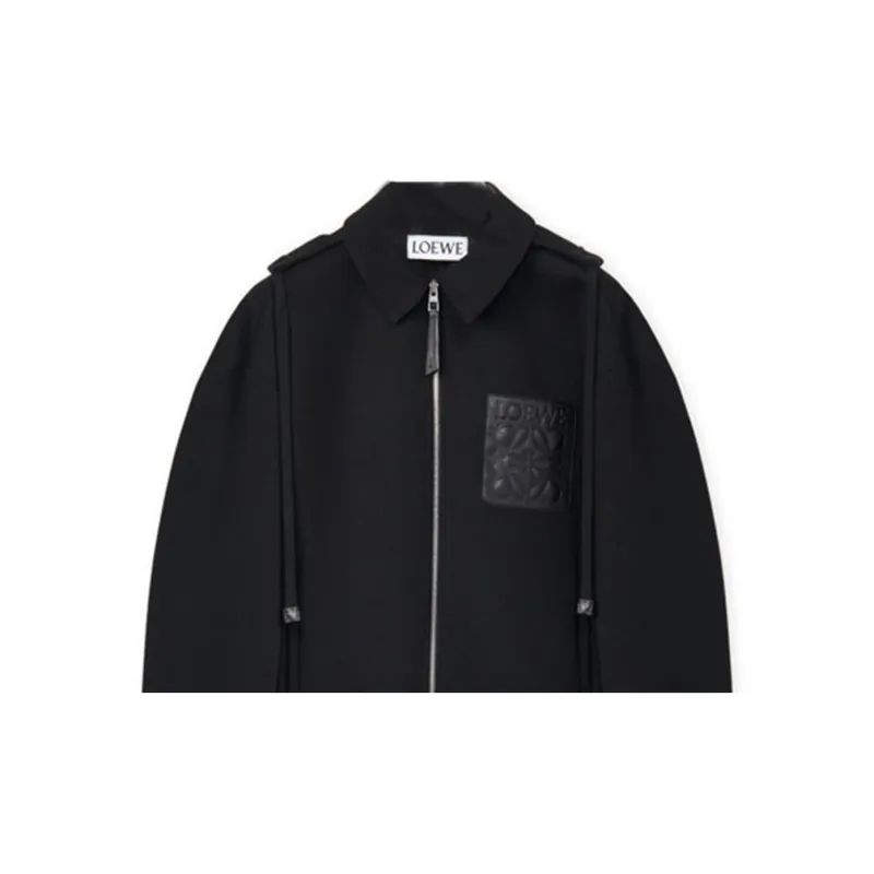 LOEWE Anagram FW22 Parka Coat Men's Black-4