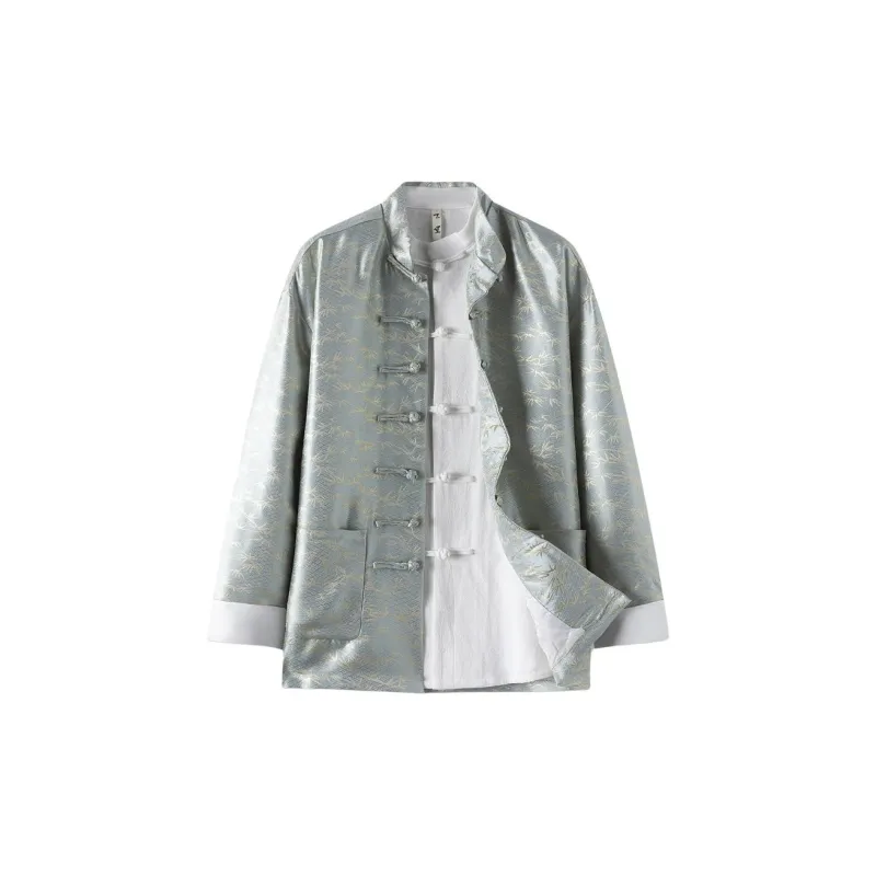 XUANSHENG Jackets Coats Men's Light Blue-1