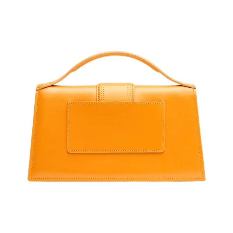 Jacquemus Les Cow Leather Shoulder Bag Crossbody Bag Handbag Large Size Women's Dark Orange-2
