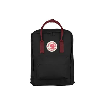 Fjallraven Kanken Ethylene/Polypropylene PP/Vinylon Sports Backpack Regular Unisex Black/Bull Red