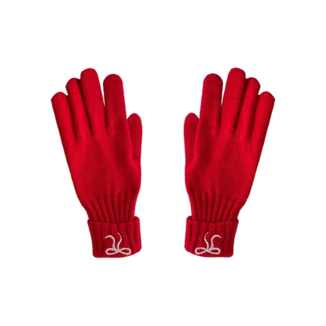 MUSTKOO Knitted Fabric Knit Gloves Women's-1