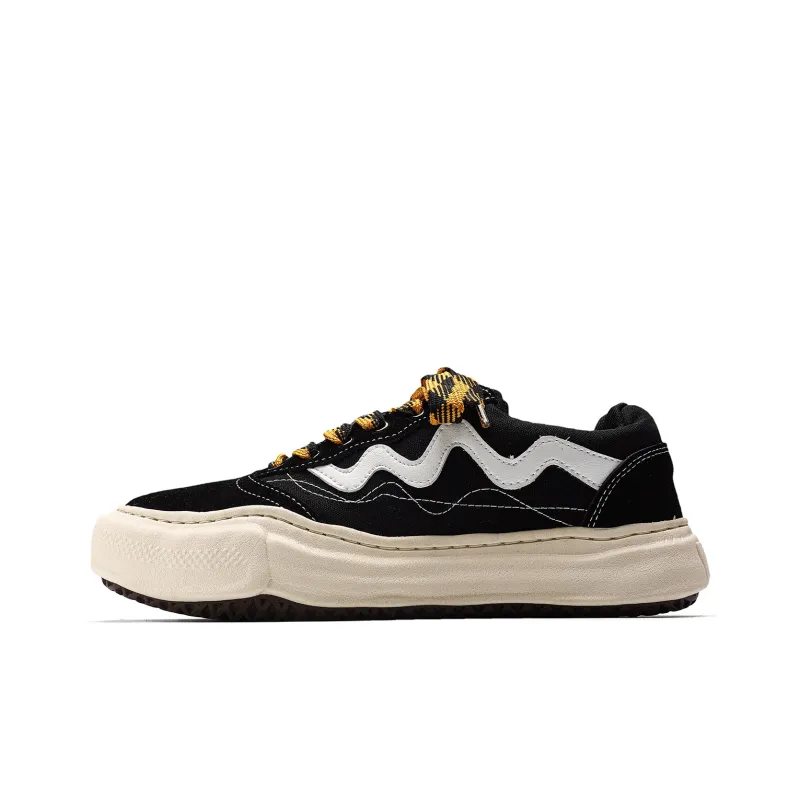 Fang Sanhuo Coverage Anti Slip And Wear Resistant Low Top Skateboard Shoes Unisex Black-0