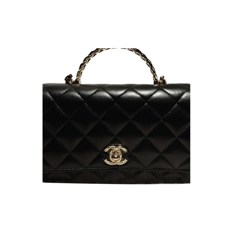 CHANEL WOC Leather Shoulder Bag, Crossbody Bag, Handbag Women's Black-2