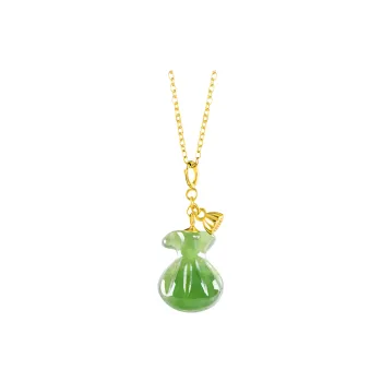 Double Happiness Gift Hetian Jade Necklaces Jasper Women's
