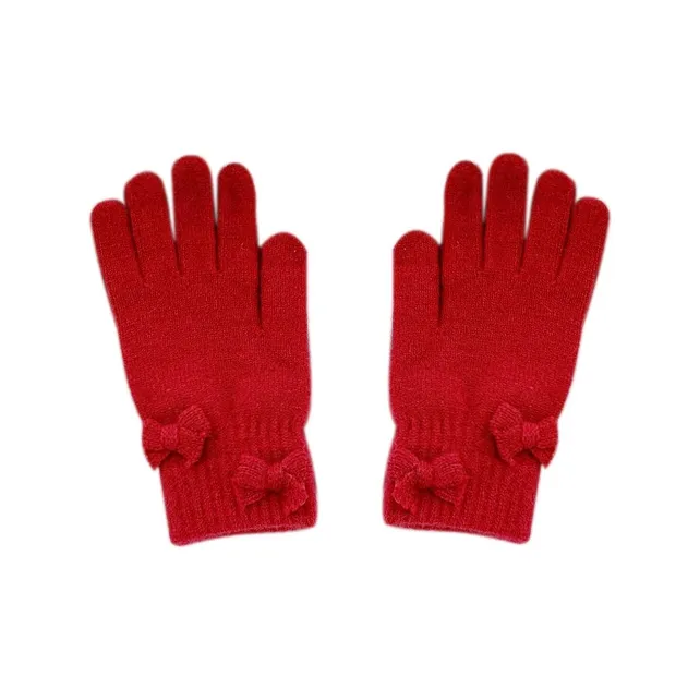MUSTKOO Knitted Fabric Knit Gloves Women's-1