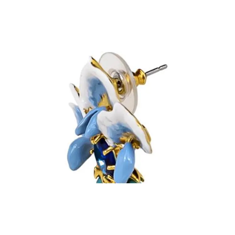 LES NEREIDES Gold Plated Earrings Women's Blue-2