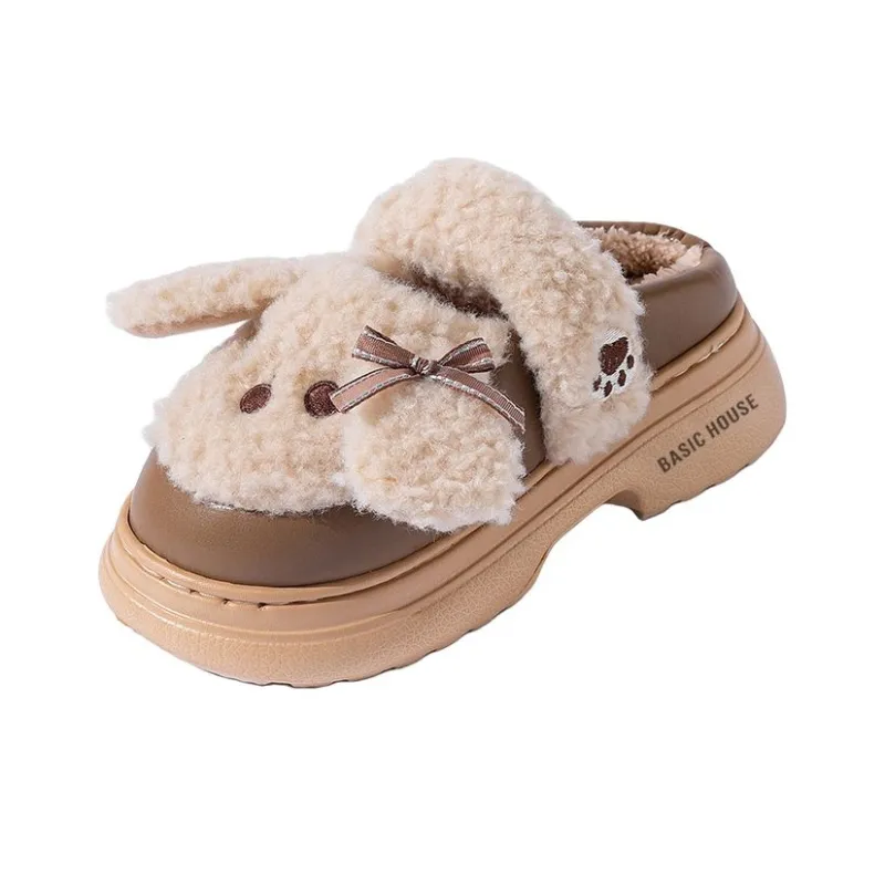 BASIC HOUSE Abrasion-Resistant Slip-Resistant Wrap-toe Slippers Women's-7