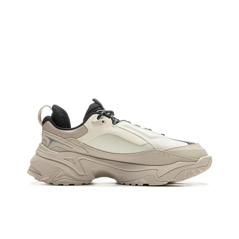 LiNing CF Su Chi 3 Anti Slip Wear Resistant Low Top Casual Shoes Men's Beige Gray-1