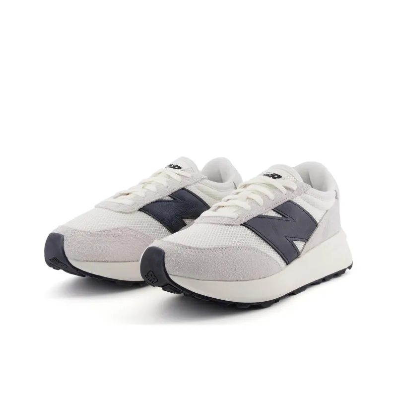 Niko And ... x New Balance 370 Anti Slip Wear Resistant Low Top Casual Running Shoes Unisex Gray White-2