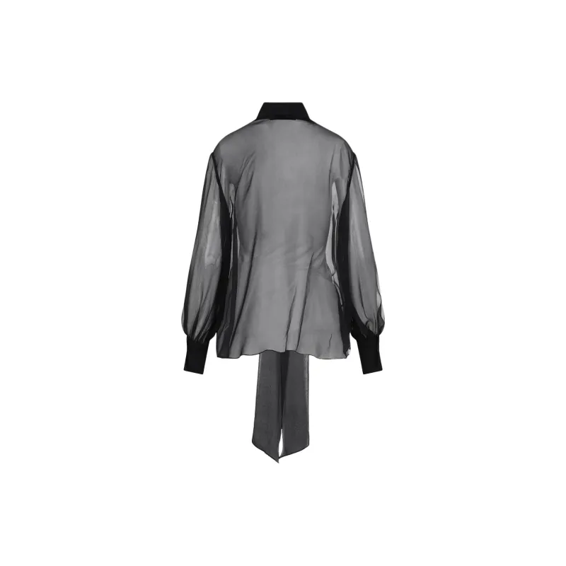 Valentino Scarf Detailed Long Sleeved Shirt-1
