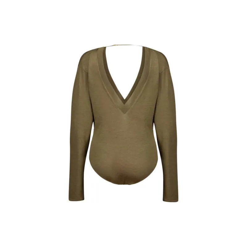 SAINT LAURENT Fine knit Bodysuit-1
