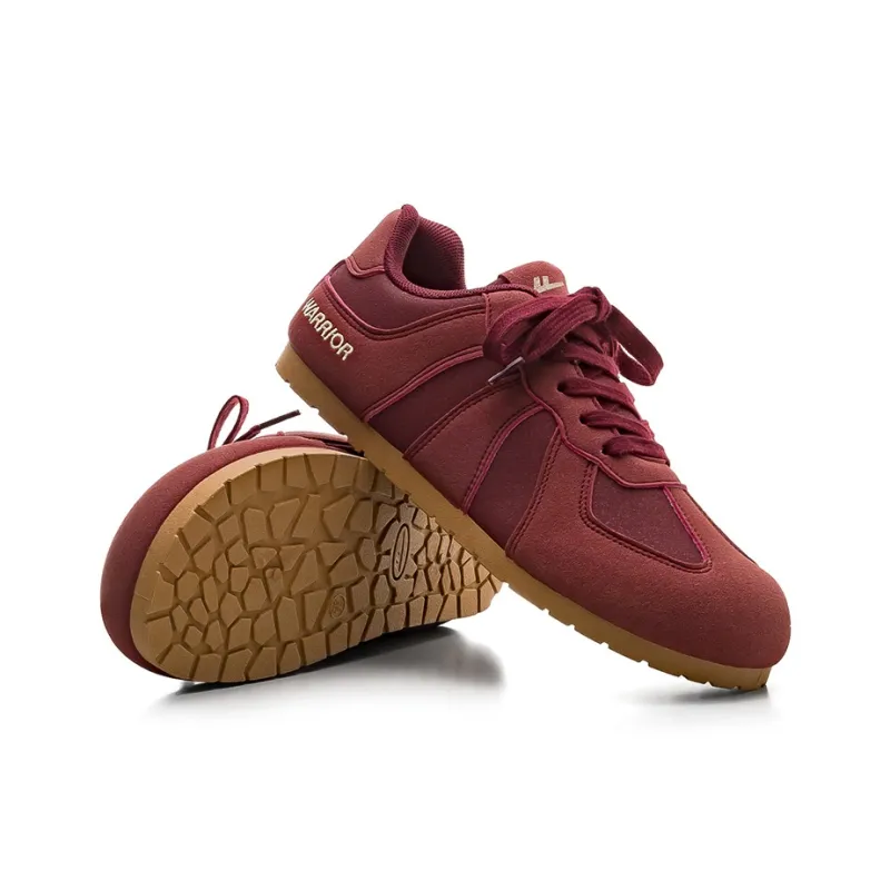 Warrior Non slip Breathable And Wear resistant Low Top Casual Shoes Women's Burgundy-4