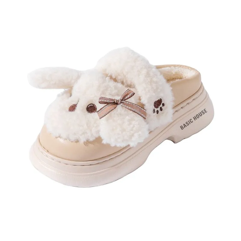 BASIC HOUSE Abrasion-Resistant Slip-Resistant Wrap-toe Slippers Women's-0