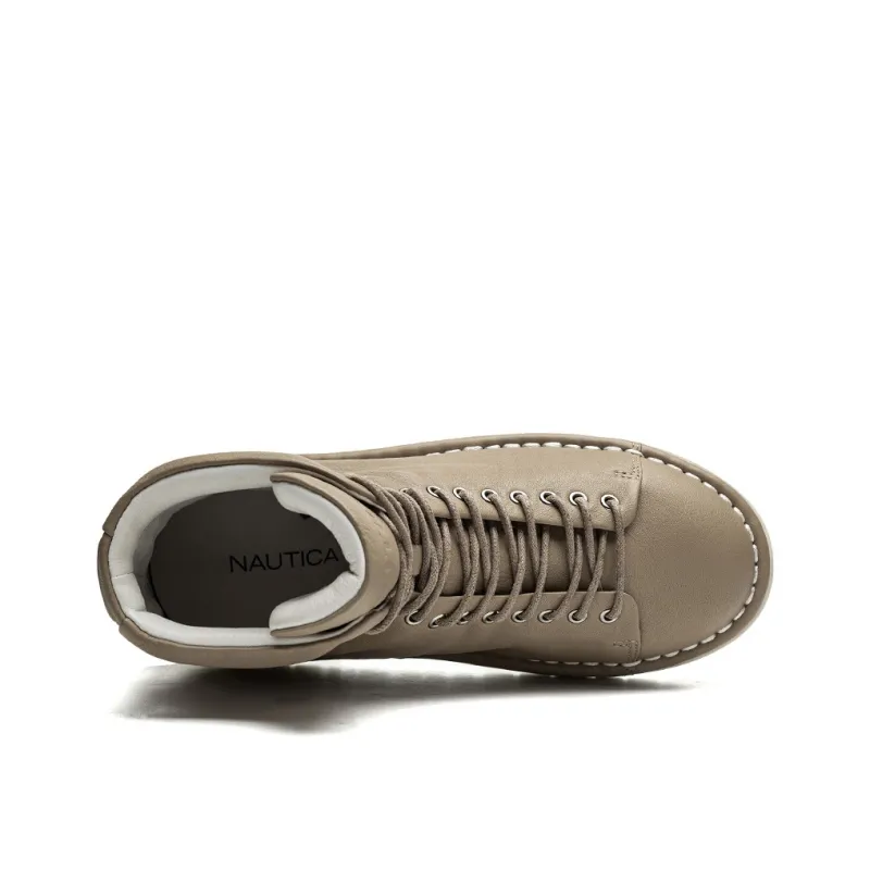 NAUTICA Anti Slip Wear Resistant High Top Casual Shoes Women's Khaki-3