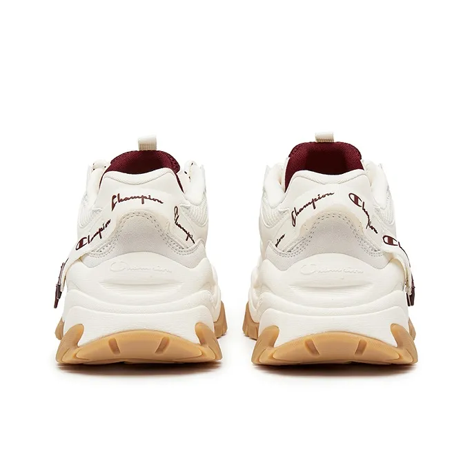 Champion Low-Top Chunky Sneakers Unisex Milk White/College Red-2
