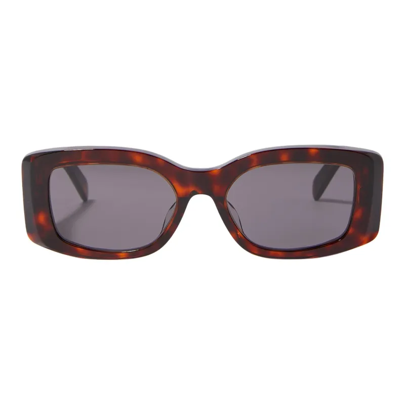 CELINE Acetate Square Sunglasses Women's Brown-1