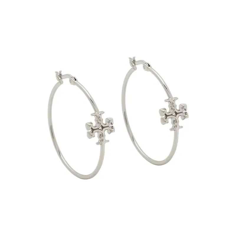TORY BURCH Brass Earrings Women's Silver-3