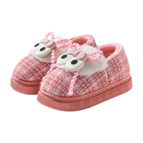 Yalu Large Eye Slippers For Women's-Fall And Winter Home Anti-Slip And Wear-Resistant Fleece-Lined Warm Cotton Slippers