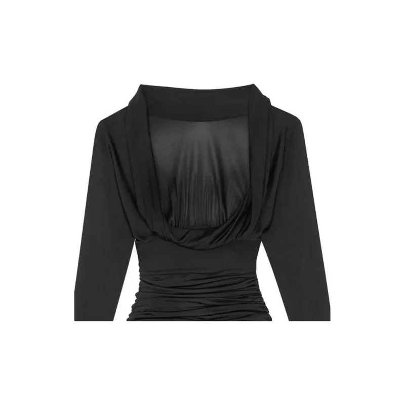 SAINT LAURENT Cowl Back Mini Dress-2