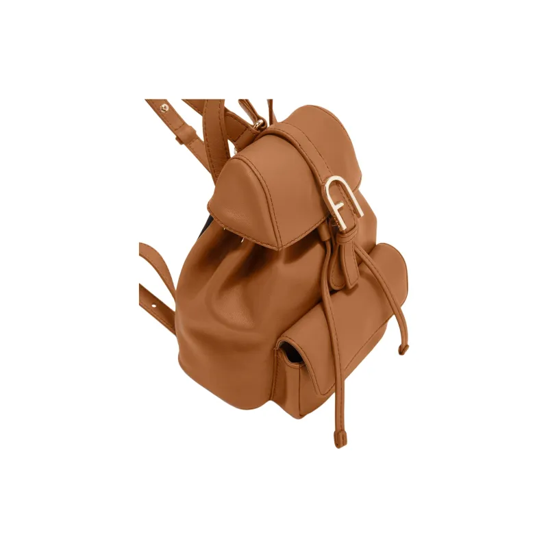 Furla Calfskin Backpack Mini Women's Brandy Brown-1