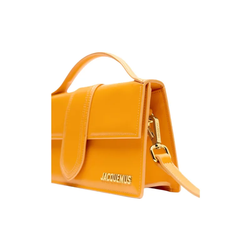 Jacquemus Les Cow Leather Shoulder Bag Crossbody Bag Handbag Large Size Women's Dark Orange-3