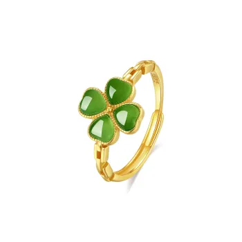QIAOWUQIAONV Hetian Jade Rings Jasper Women's