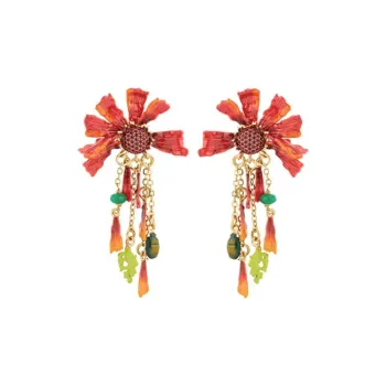 LES NEREIDES Gold Plated Earrings Women's Red