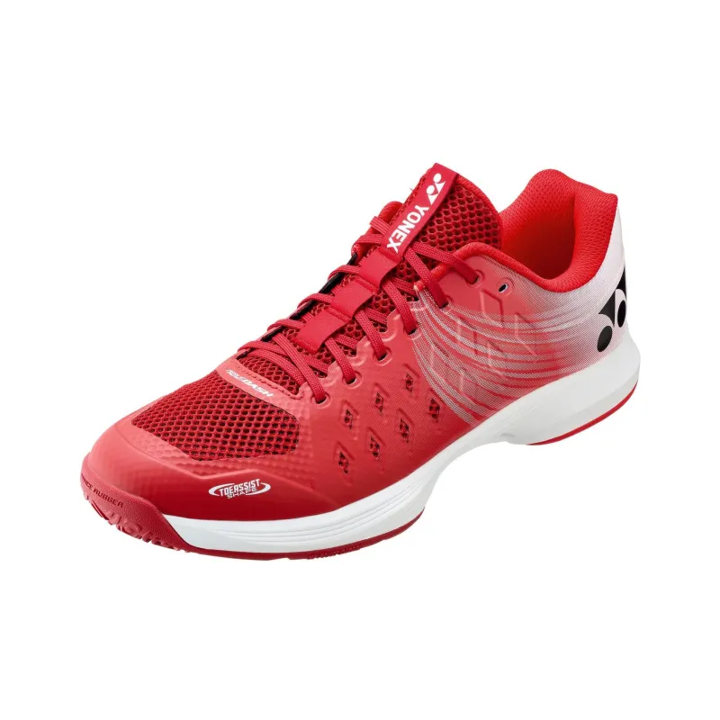 YONEX Low Top Tennis Shoes Unisex Red White-2