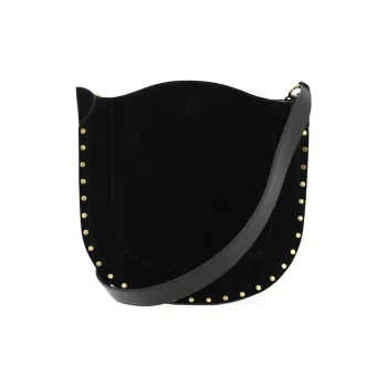 ISABEL MARANT Oskan Moon Logo-Debossed Shoulder Bag