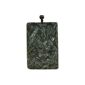 Jing Ruyu Hetian Jade Necklace Jade Pendant Green Jade Unisex