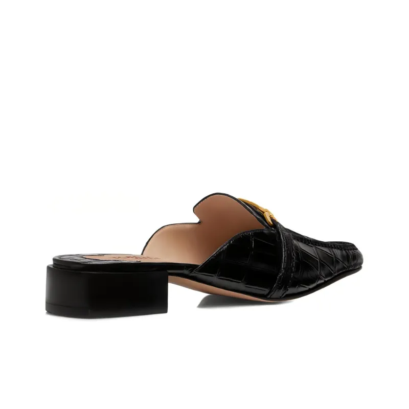 TOM FORD Whitney Crocodile-embossed Leather Mules-3