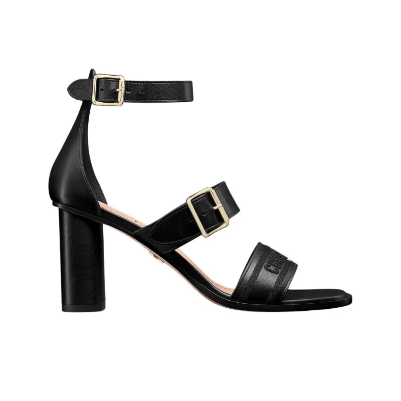 DIOR Dway Strap Sandals 8cm Women's Black-1