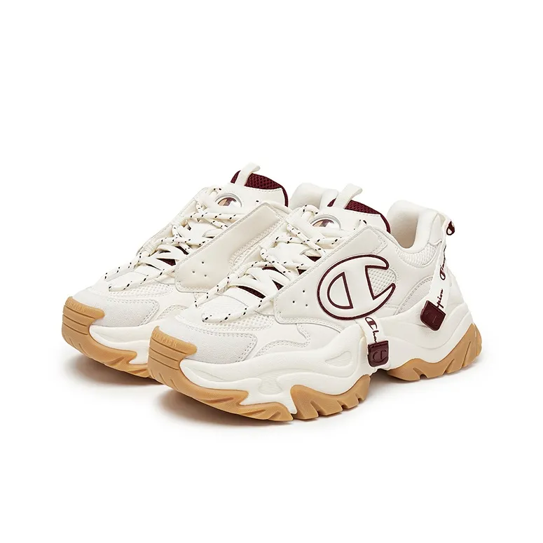 Champion Low-Top Chunky Sneakers Unisex Milk White/College Red-1