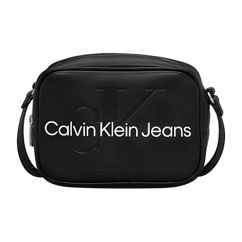 CALVIN KLEIN Polyurethane Shoulder Bag, Crossbody Bag Unisex Black-3