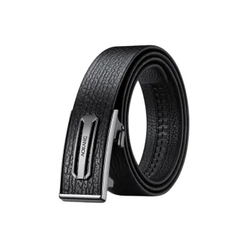 AOKANG Top Grain Cow Leather Belts Men's Black Width 3.5cm