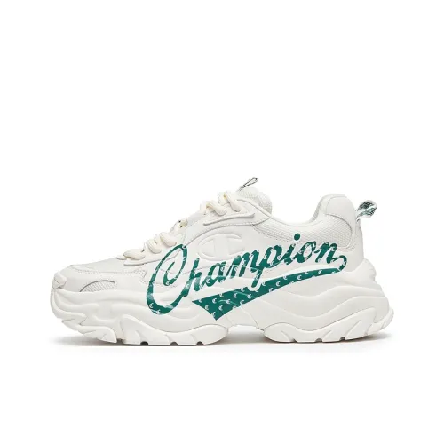 Champion Low Top Chunky Sneakers Men's Milk White/Retro Blue/Green