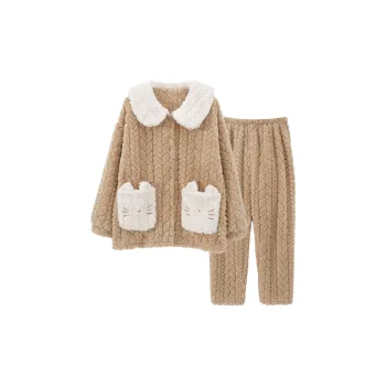 Ta Yan Pajama Set Women's Brown