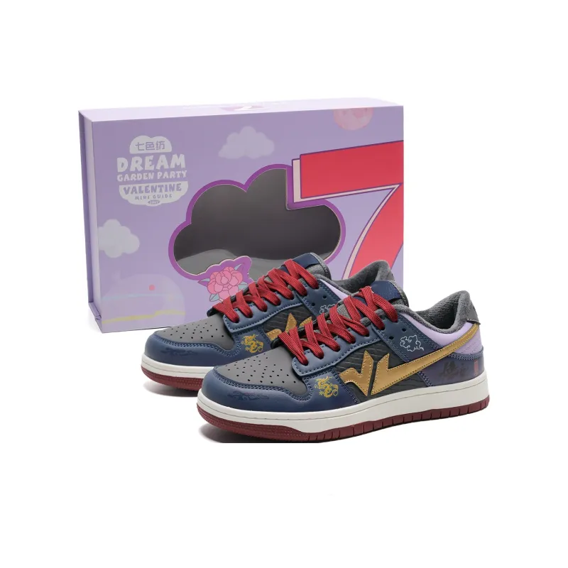 7 SEVFUN Slip Resistant Low Top Skateboard Shoes Unisex Wukong Blue-30