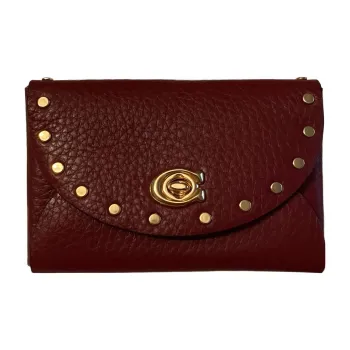 COACH Leather Card Holder Women's Red