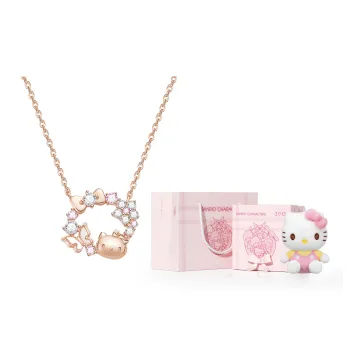 TIDECOLOR Hello Kitty S925 Silver Sterling Silver Necklace Women's Rose Gold