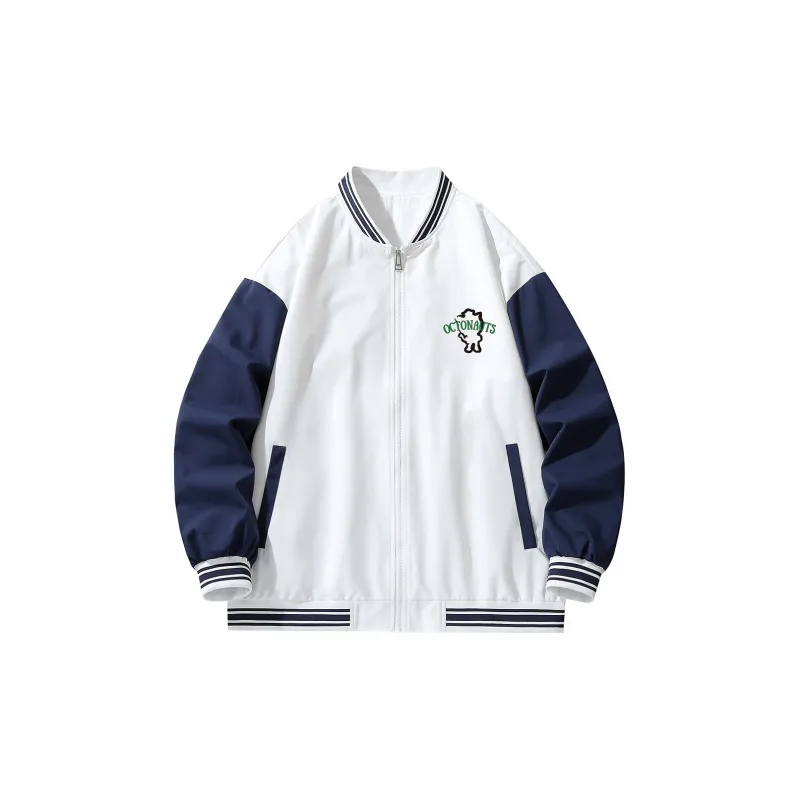 Small Columns Under The Sea Baseball Jacket Unisex-5