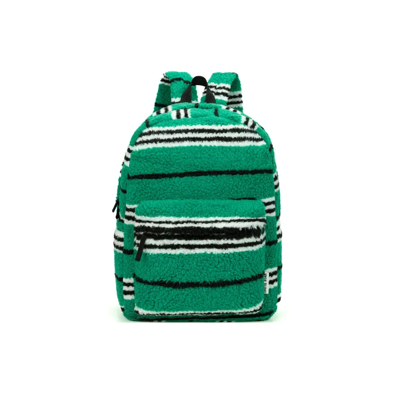 UNITE STAR Sherpa High End Christmas Atmosphere Backpack Unisex Orange Red Plaid Multicolor-10