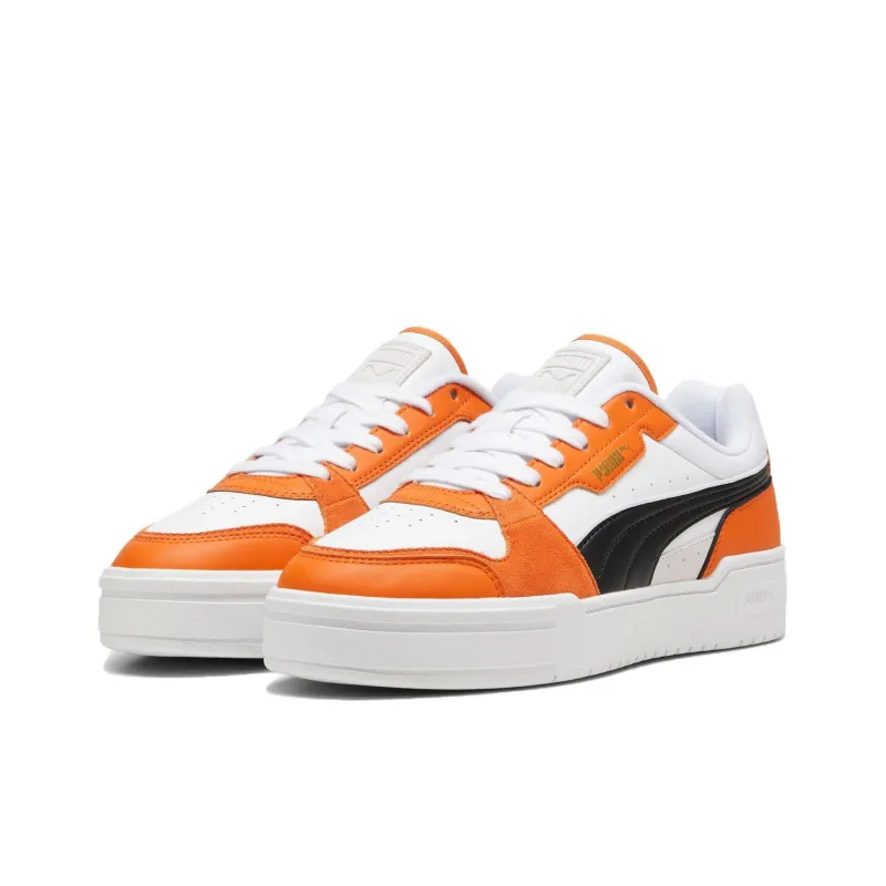 PUMA Ca Pro Anti Slip Wear Resistant Low Top Skateboard Shoes Men's White Orange-2