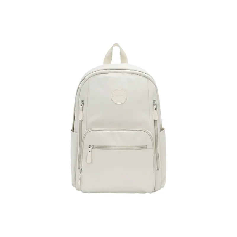 SEM/R Polyester Laptop Backpack Medium Size Unisex Ecru/Purple-30