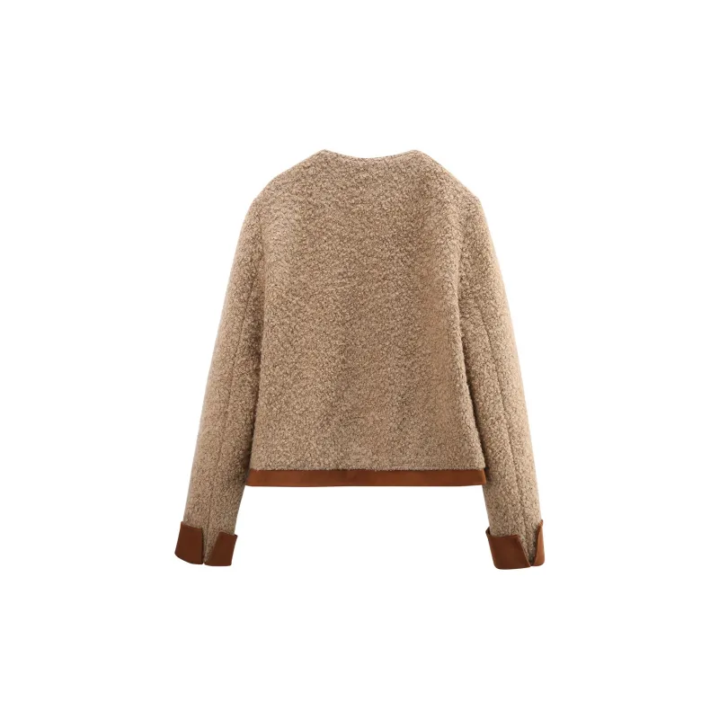 A Paradise For Awakening Cropped Coats Women's Khaki-1