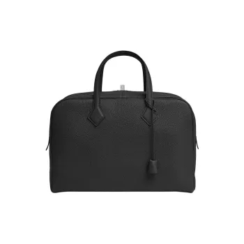 HERMES Victoria II Fourre-tout Togo Calfskin Handbag Women's 89 Noir Black