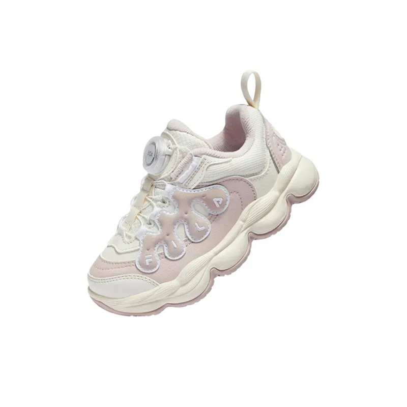 FILA KIDS BOA Anti Slip Wear Resistant Low Top Children's Basketball Shoes Pink White Children Aged 3 7 Years Old-3